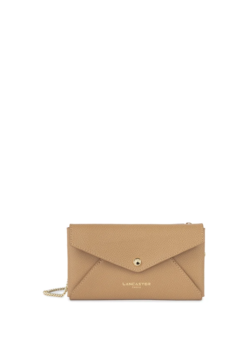 Lancaster Pochette à Rabat Sierra PM Cuir Grainé Sable