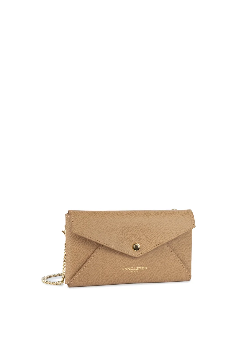 Lancaster Pochette à Rabat Sierra PM Cuir Grainé Sable