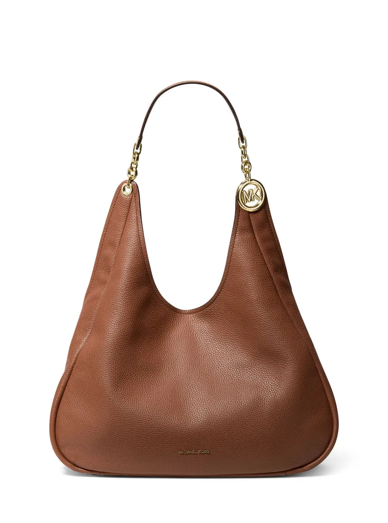 Michael Kors Sac Bandoulière Cuir Ellie Grand Tripartite Cognac