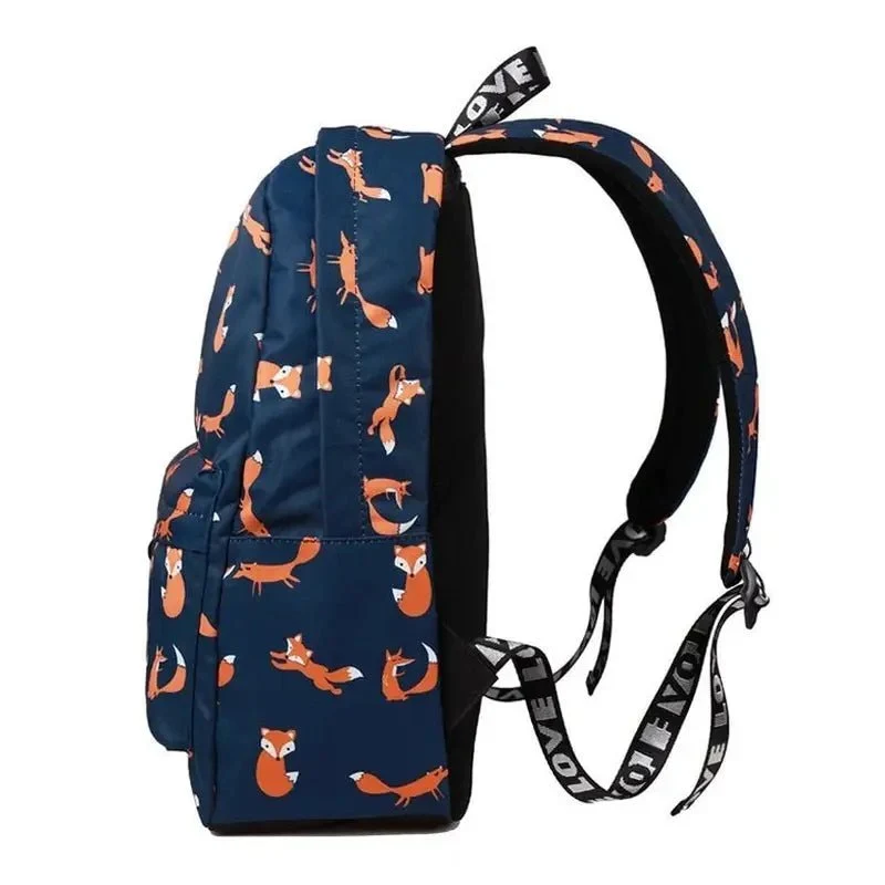 Cartable fille imprimé renard