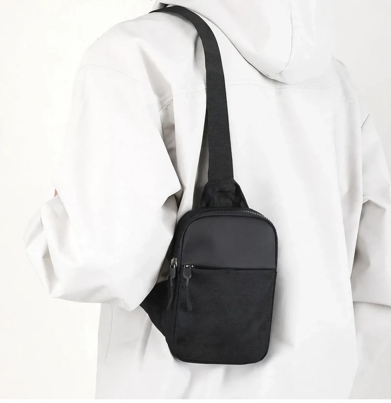 Mini sac bandoulière en nylon unisexe