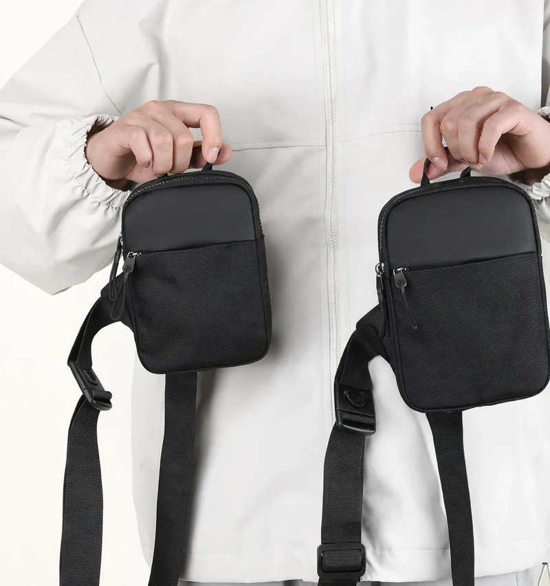Mini sac bandoulière en nylon unisexe