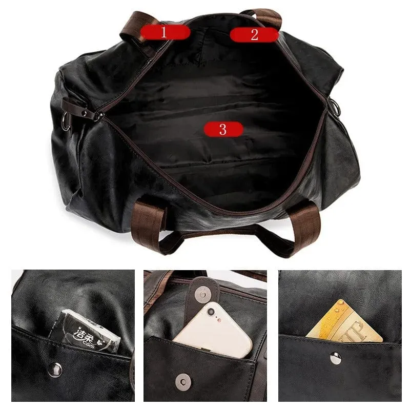 Sac de voyage cuir noir