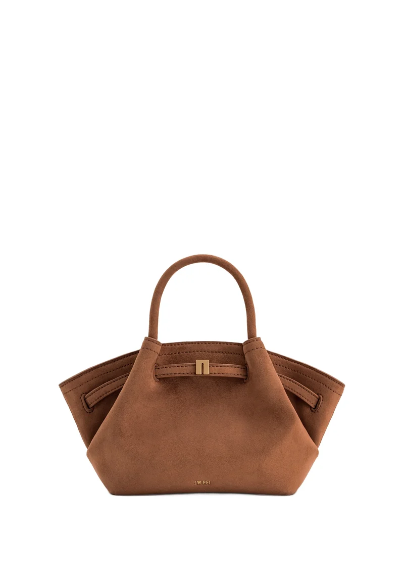 JW PEI Cabas Hana Mini Faux Suede Brown
