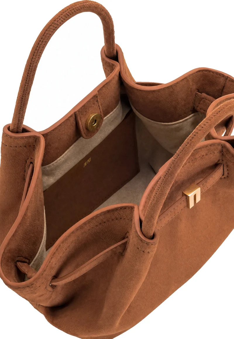 JW PEI Cabas Hana Mini Faux Suede Brown