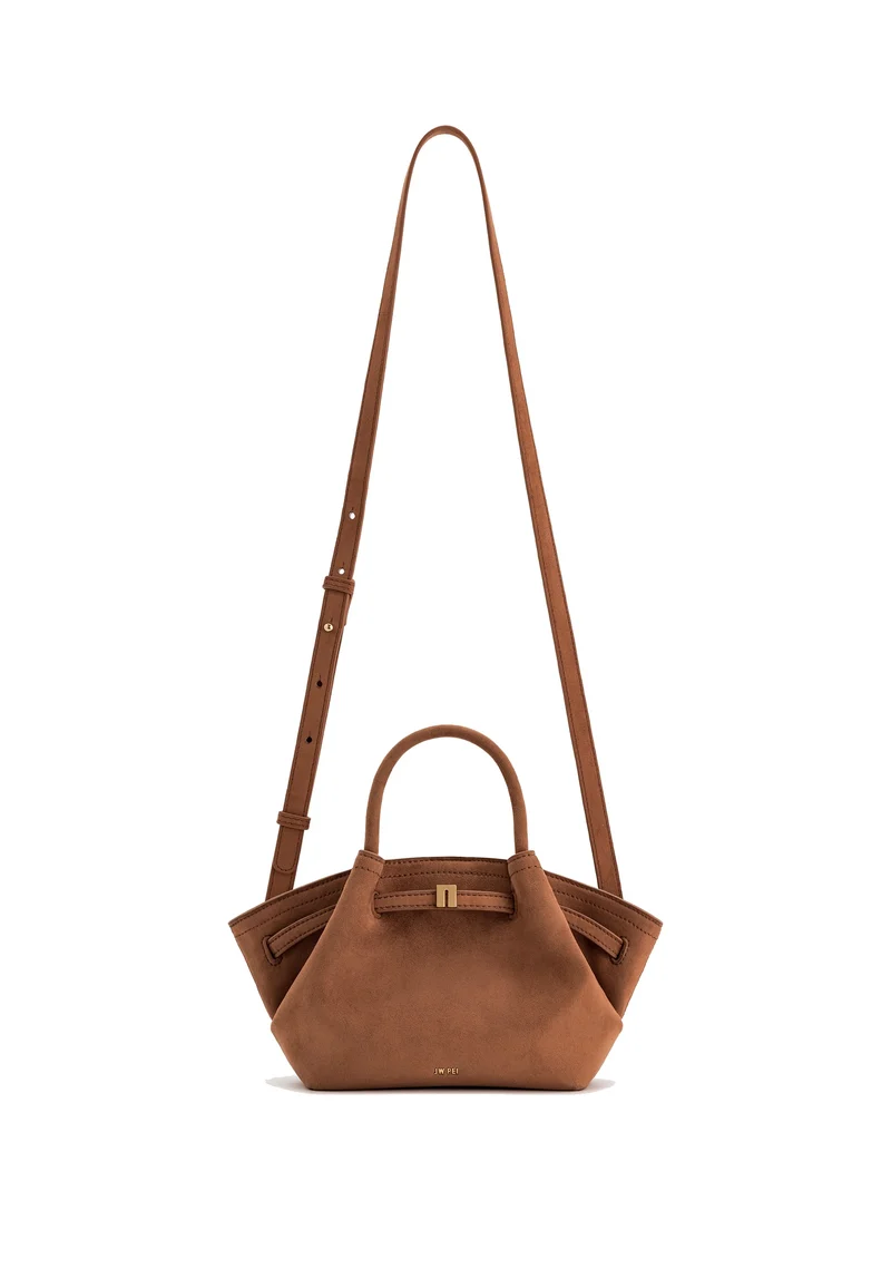 JW PEI Cabas Hana Mini Faux Suede Brown