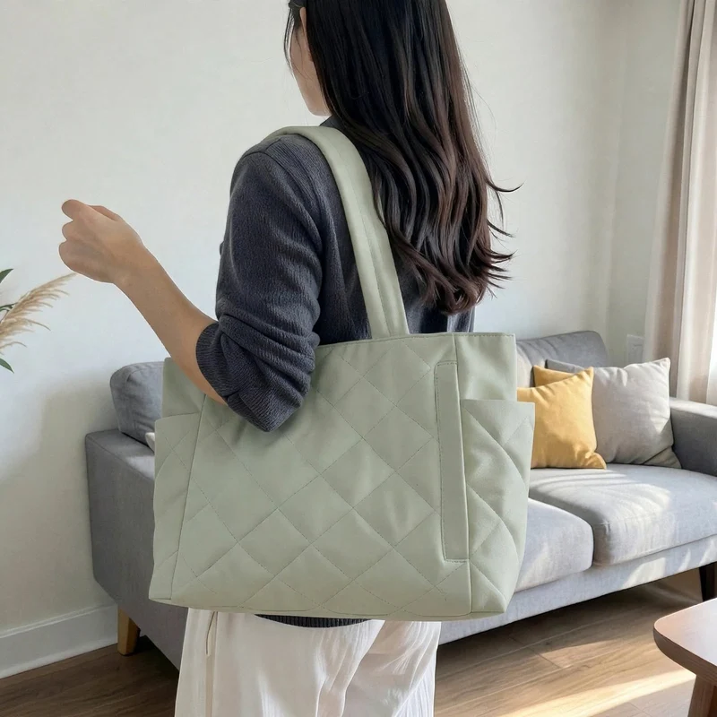 Sac à Bandoulière Femme Grande Capacité en Nylon – Sac de Travail Décontracté