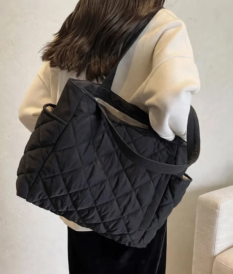 Sac à Bandoulière Femme Grande Capacité en Nylon – Sac de Travail Décontracté