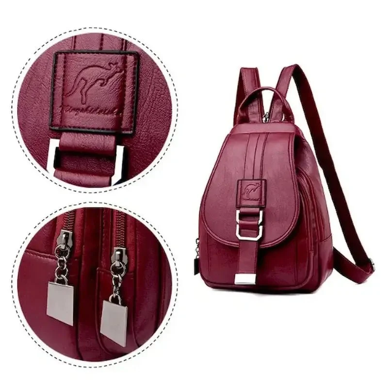 Petit sac à dos femme satiné à boucle - Sidonie