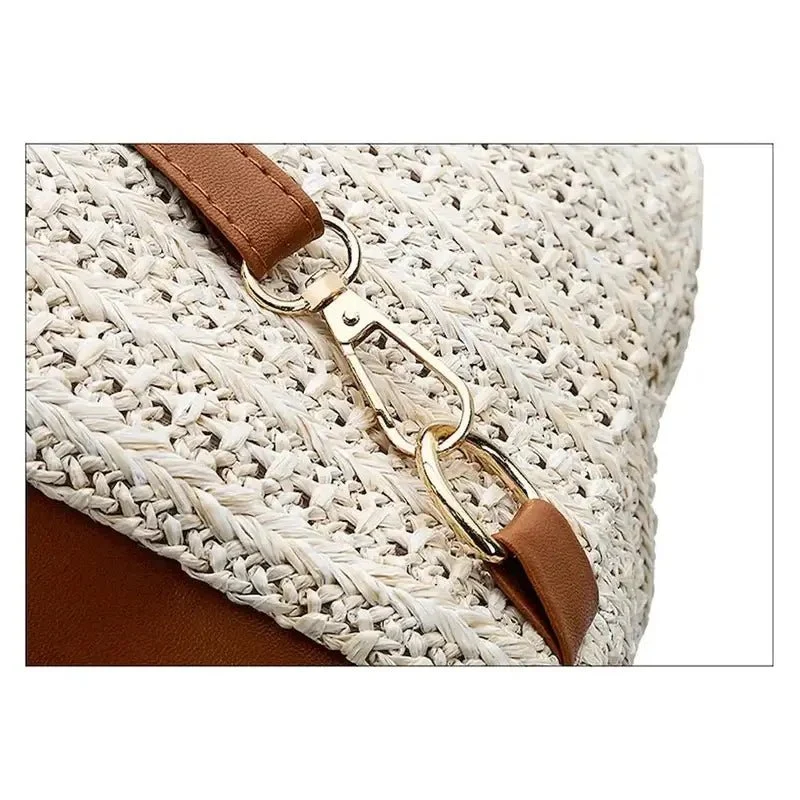 Petit sac à dos femme de plage en paille