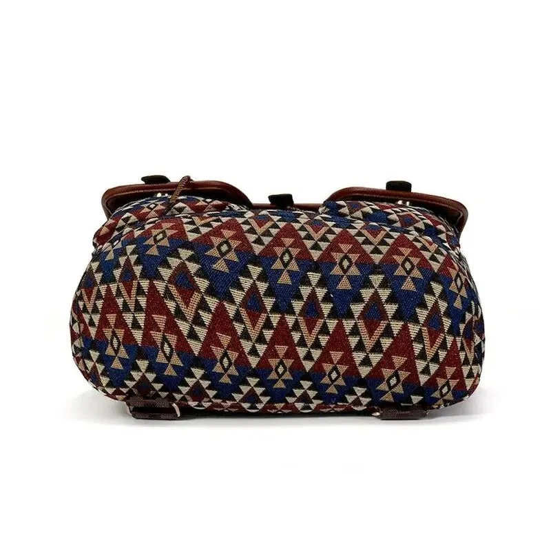 Sac à dos femme en toile imprimée