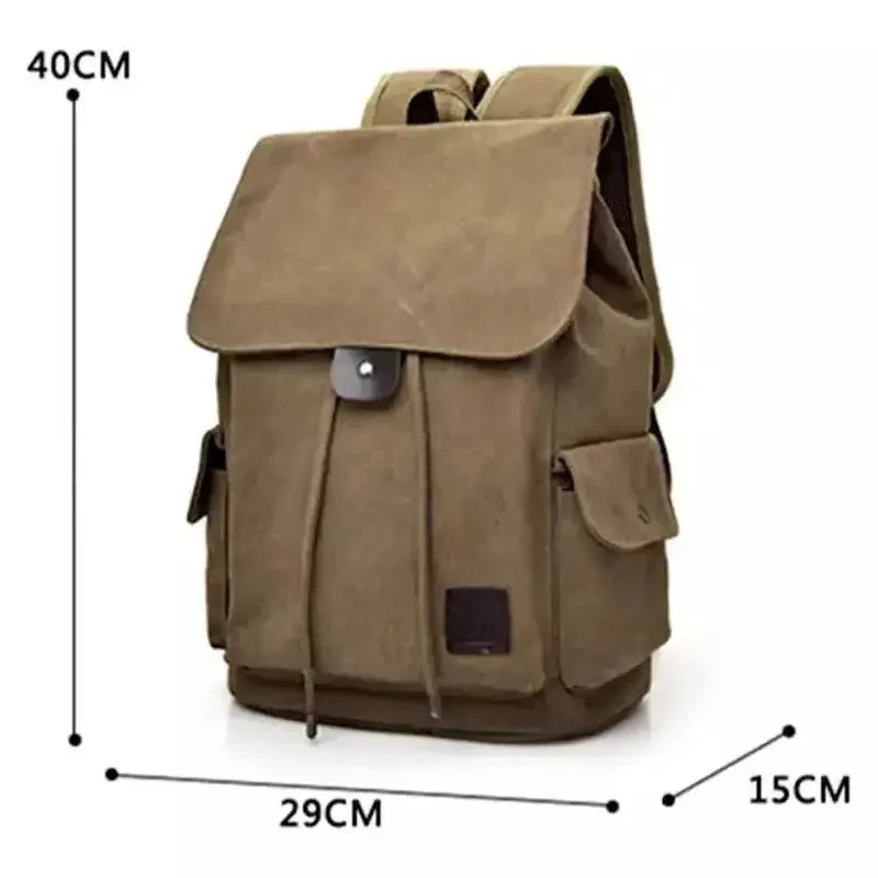 Cartable homme en toile canvas