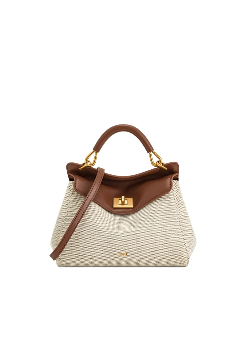 JW PEI Sac à main Lucia Brown Canvas