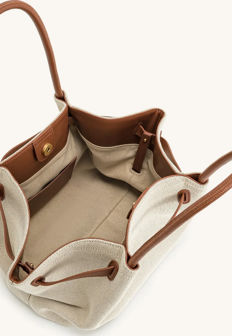 JW PEI Cabas Hana Medium Brown Canvas