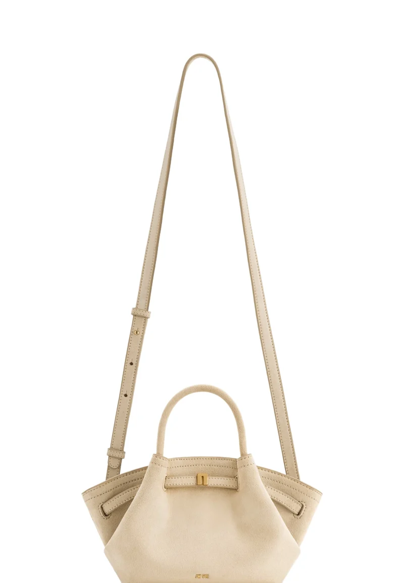 JW PEI Cabas Hana Mini Faux Suede Off White