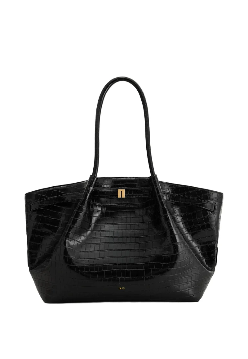 JW PEI Cabas Hana Large Effet Croco Black Croc
