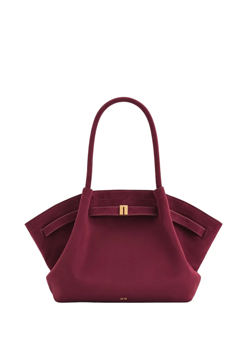 JW PEI Cabas Hana Medium Effet Suédé Claret