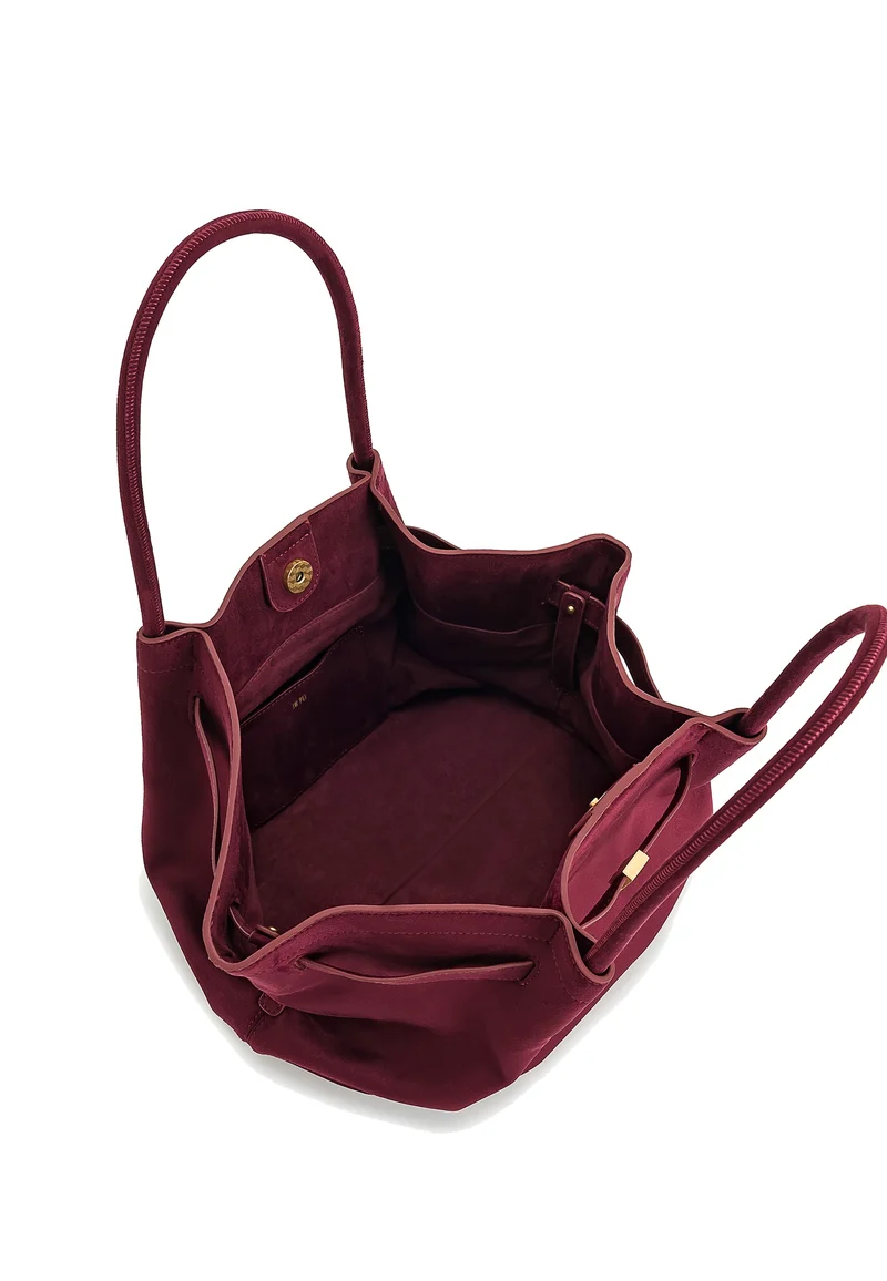 JW PEI Cabas Hana Medium Effet Suédé Claret