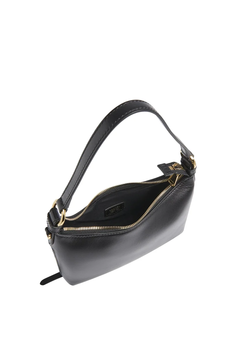 Lancel Origami Sac Baby Hobo Zippé Cuir Noir