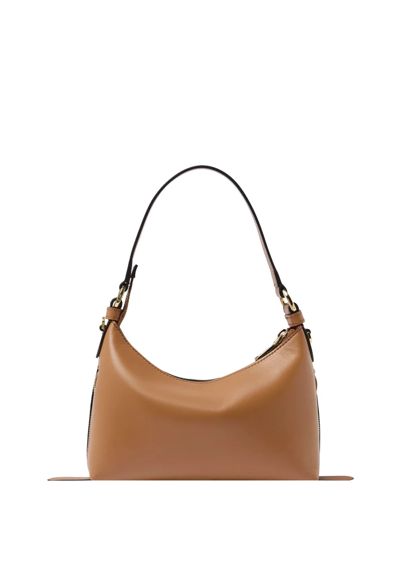 Lancel Origami Sac Baby Hobo Zippé Cuir Camel