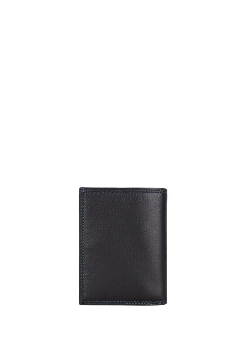 Lancaster Portefeuille Européen cuir de vachette Anti Piratage Noir/Bleu