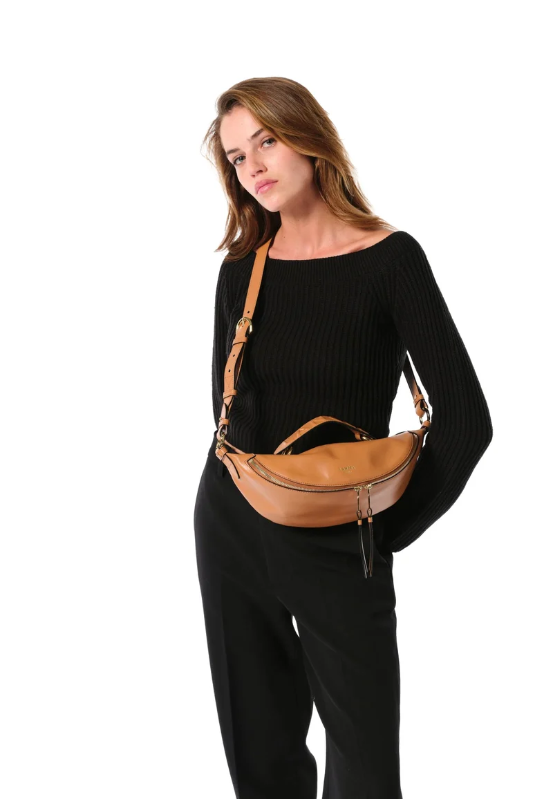Lancel Sac Bandoulière S Origami Camel Femme