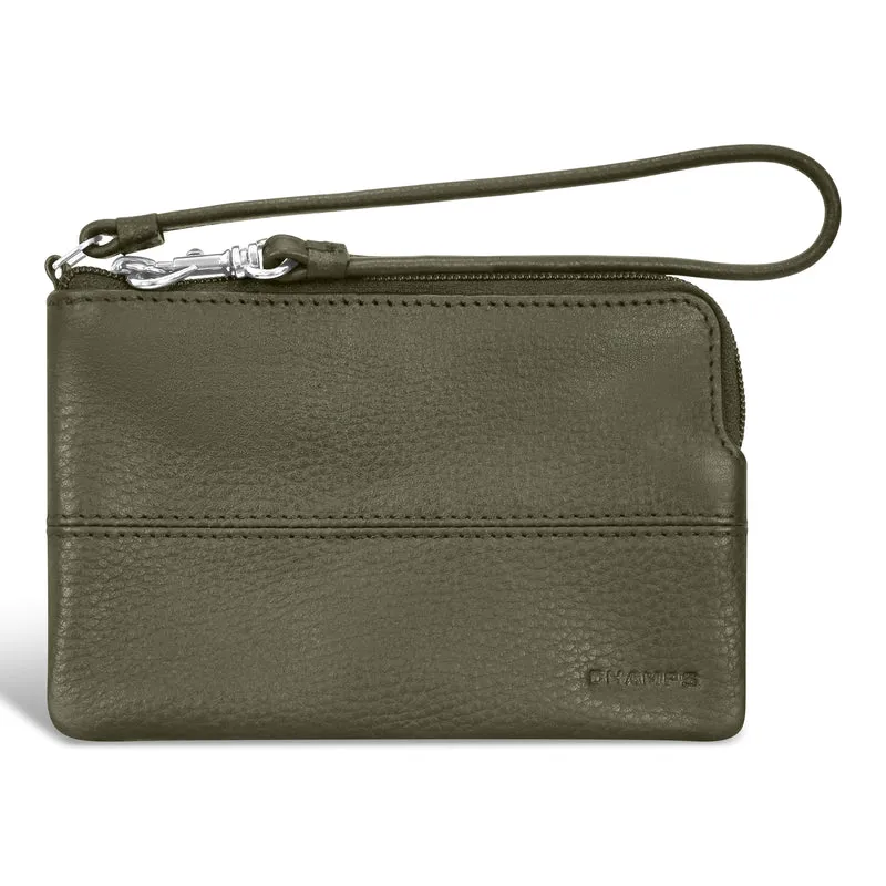 Onyx / Leather Wristlet