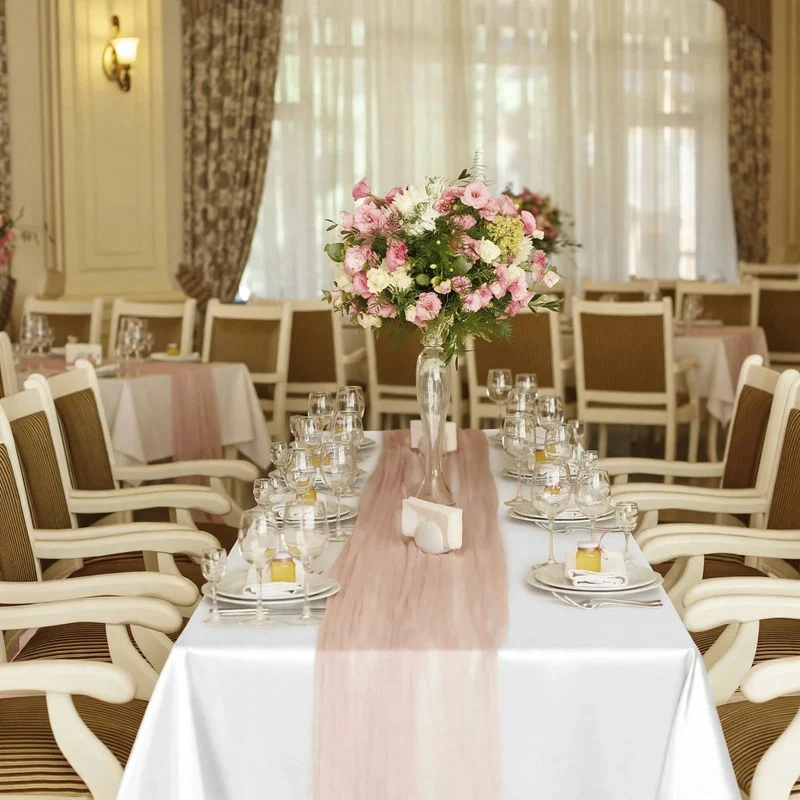 Nappe Rectangulaire en Satin effet Soyeux Mariage et Fêtes