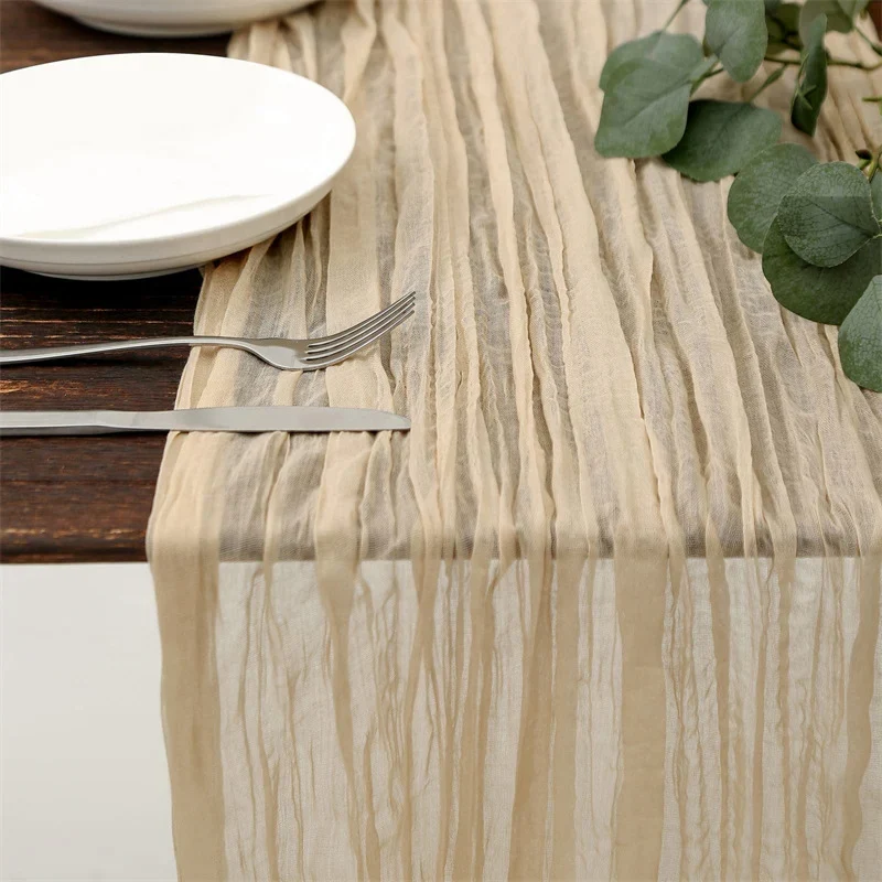 Chemin de Table en Gaze Effet Boho Champêtre Mariage & Fêtes