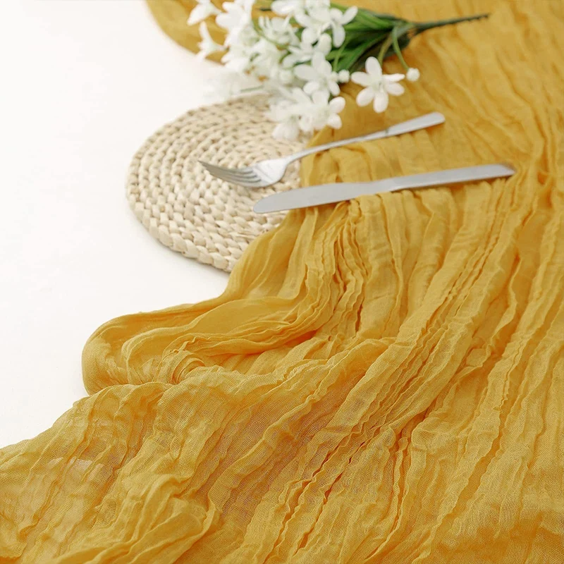 Chemin de Table en Gaze Effet Boho Champêtre Mariage & Fêtes