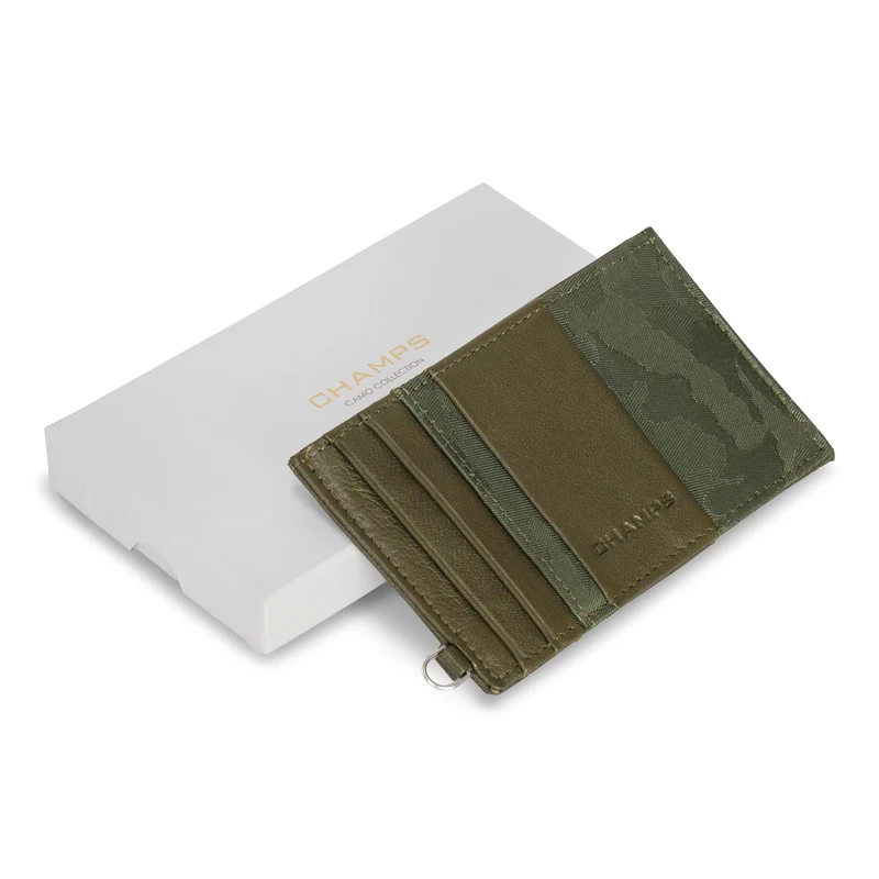 Camo / Leather Slim Cardholder
