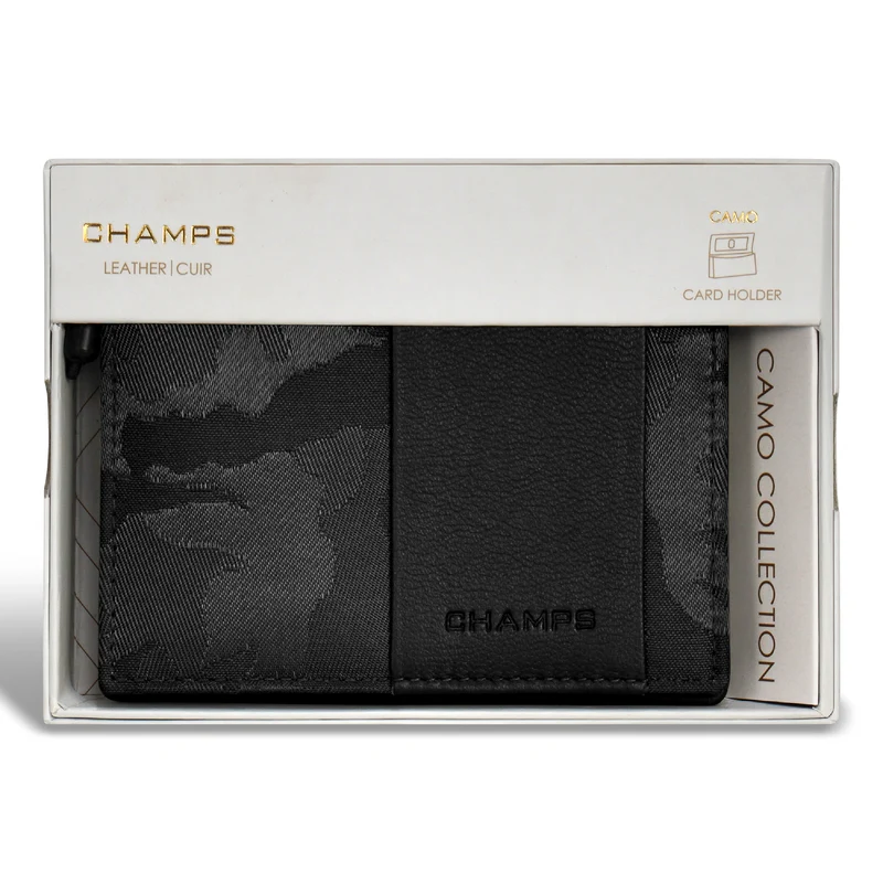 Camo / Leather Cardholder