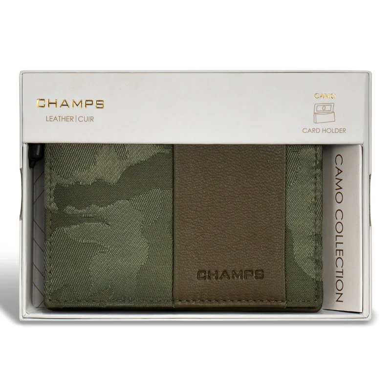 Camo / Leather Cardholder