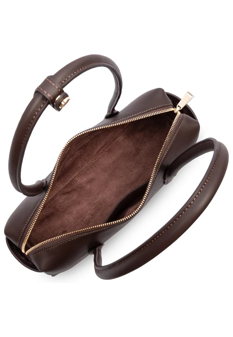 Lancaster Sac Trotteur Zippé Donna Cube Marron Foncé