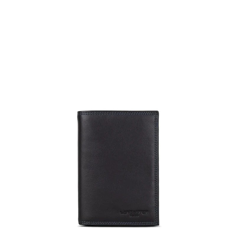 Lancaster Portefeuille cuir anti piratage Noir/Bleu