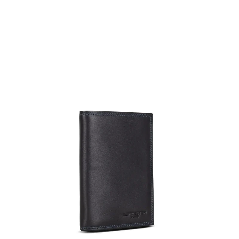 Lancaster Portefeuille cuir anti piratage Noir/Bleu