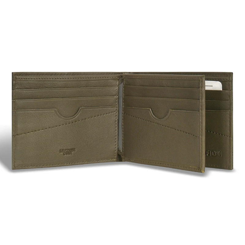 Camo / Leather Center Wing Wallet