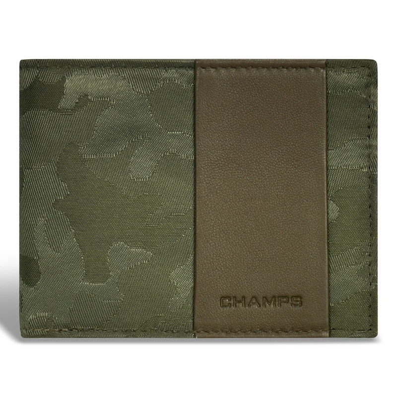 Camo / Leather Top Wing Wallet