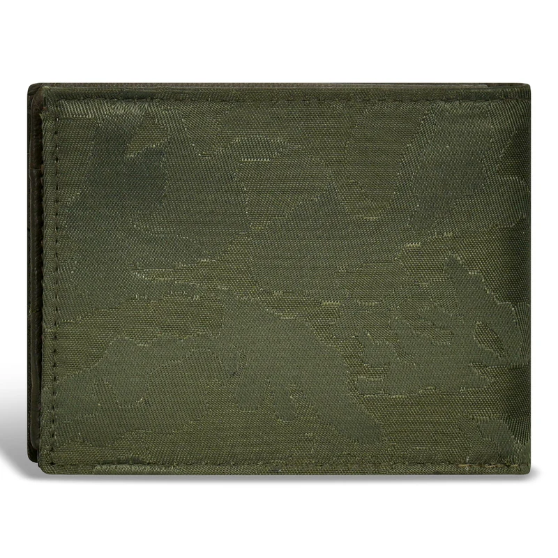 Camo / Leather Top Wing Wallet