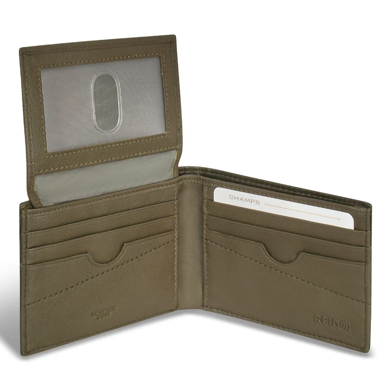 Camo / Leather Top Wing Wallet