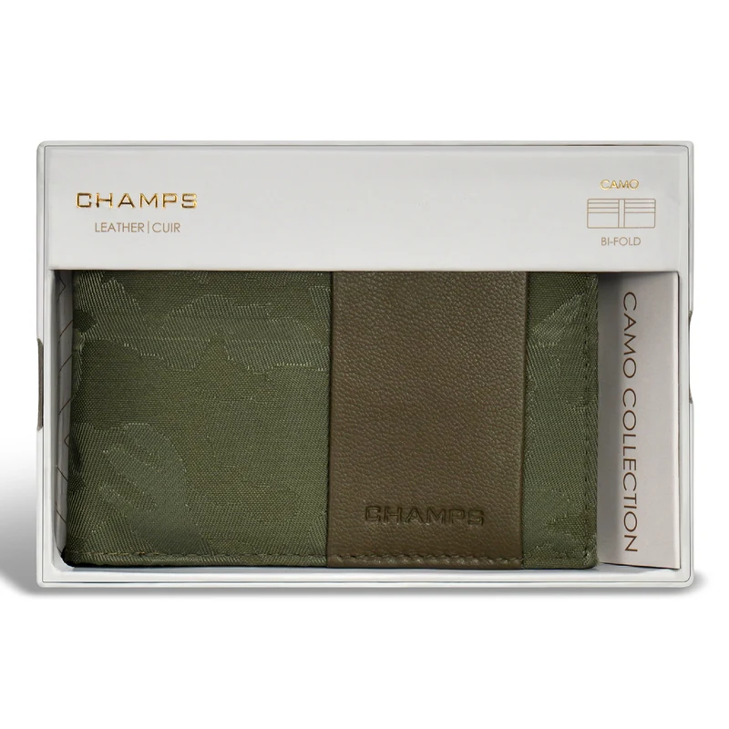 Camo / Leather Bi-Fold Wallet