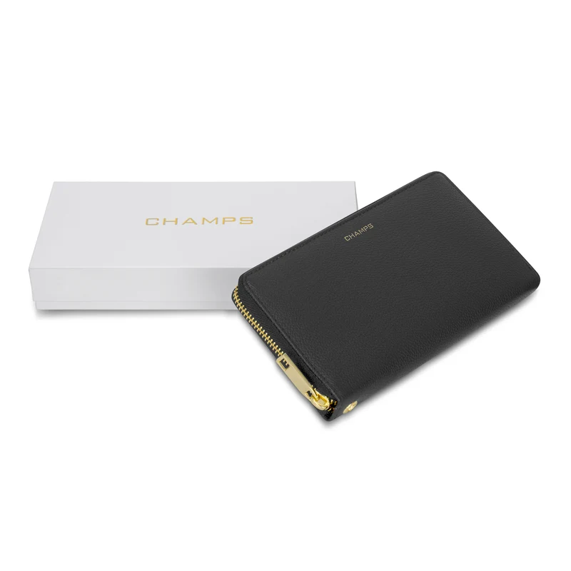 Gala / Leather Zip-Clutch Wallet