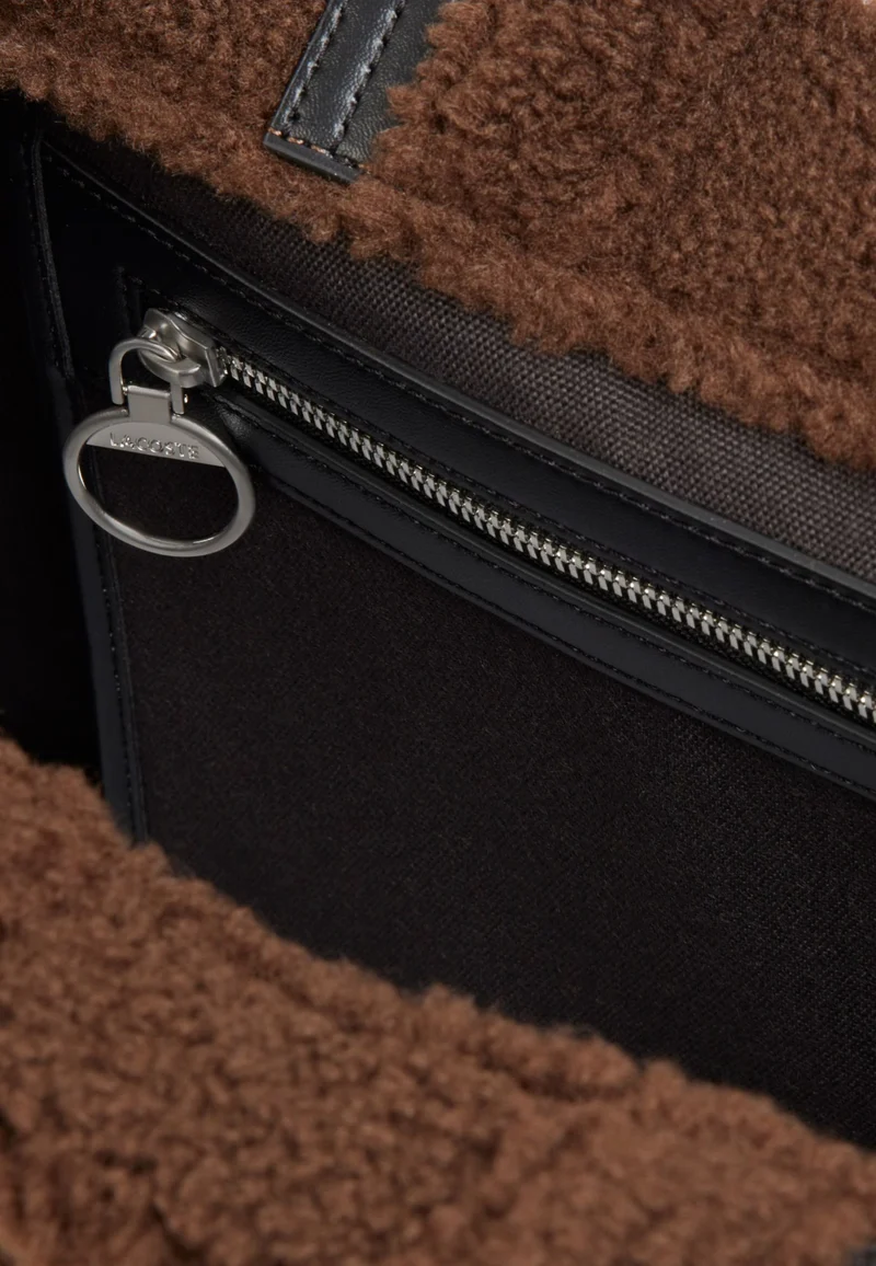 Lacoste Grand sac cabas Heritage Marron Noir