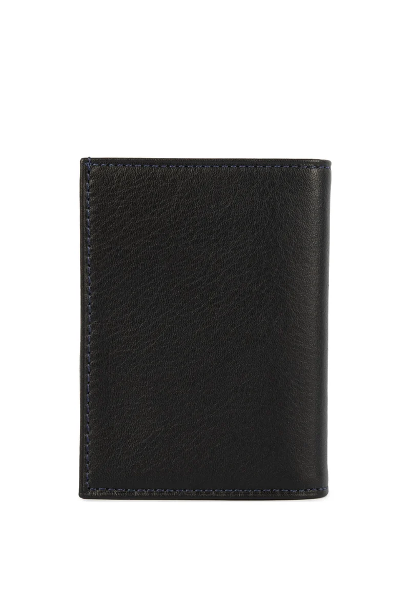 Lancaster Portefeuille Pliée Soft Vintage Homme Noir - Bleu