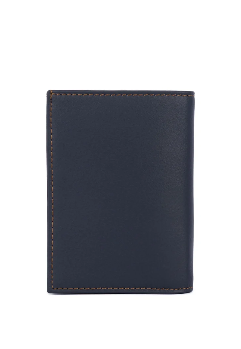 Lancaster Portefeuille Pliée Soft Vintage Homme Bleu foncé - Camel