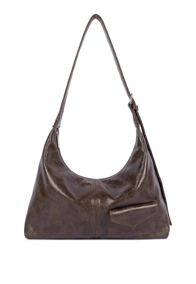 Lancaster Sac hobo Zippé M Rétro KBA Marron