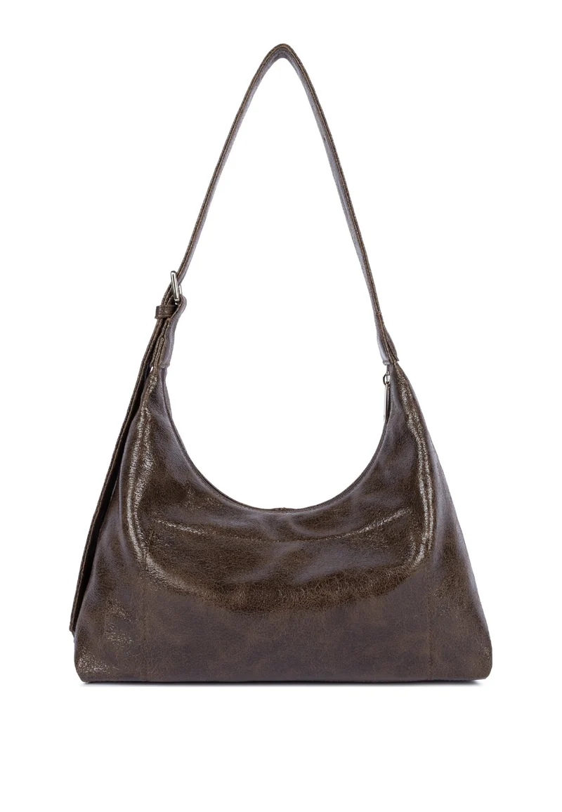 Lancaster Sac hobo Zippé M Rétro KBA Marron