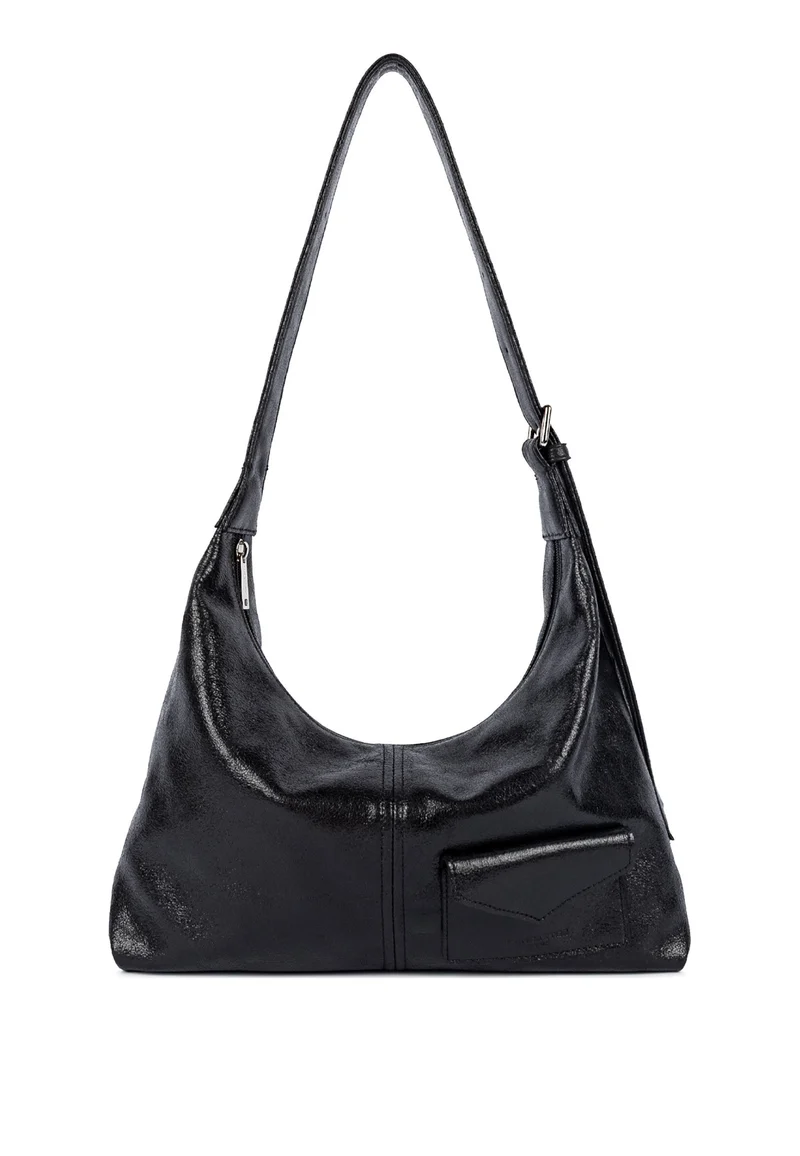 Lancaster Sac hobo Zippé M Rétro KBA Noir