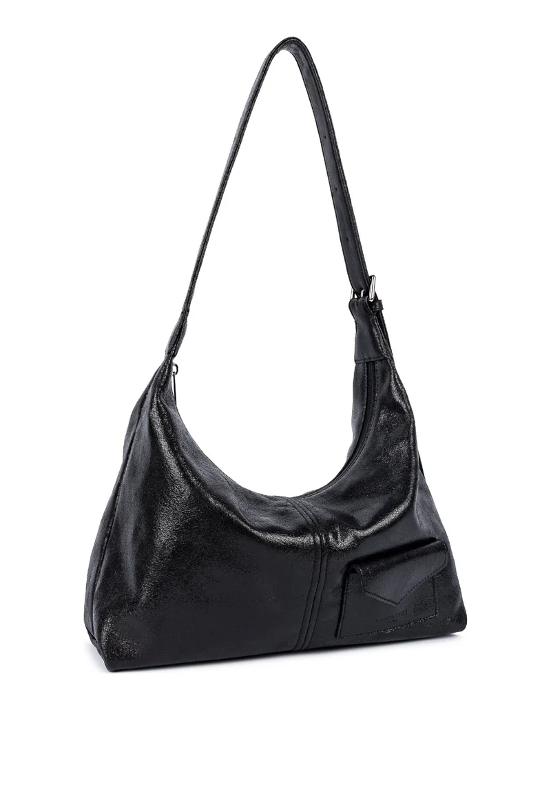 Lancaster Sac hobo Zippé M Rétro KBA Noir