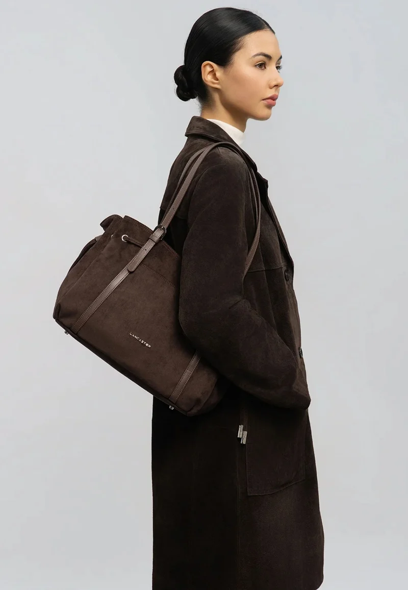 Lancaster Sac cabas épaule Zippé L Velvet Emma Marron